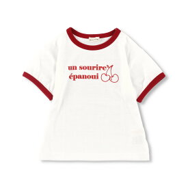 branshes 半袖リンガーTシャツ ブランシェス トップス カットソー・Tシャツ ホワイト ベージュ ネイビー