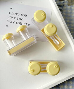 【SALE/30%OFF】miniministore カラーコンタクトレンズケースセット 無地 ミニミニストア メイクアップ その他のメイクアップ パープル ブルー ピンク ホワイト イエロー グリーン