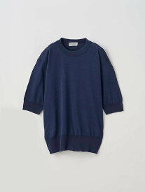 JOHN SMEDLEY [Anglo Indian Gauze]クルーネック半袖ニットプルオーバー ｜ BRIDIE ｜ 30G ジョンスメドレー トップス ニット ブルー【送料無料】
