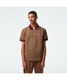 【SALE／30%OFF】LACOSTE モノグラムジャカードポロシャツ ラコステ トップス ポロシャツ ブラウン グリーン【送料無料】