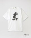 【ミッキーマウス / LOVELESS限定】プリントTシャツ(フロントシルエットスタイル)