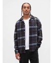 【SALE／40%OFF】GAP (U)オーガニックコットン フランネルシャツ ギャップ トップス シャツ・ブラウス ネイビー ブルー グリーン ブラウン レッド ブラック【送料無料】