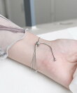 styiro/ニッケルフリー ナロースライダー スネークステンレスチェーンブレスレット