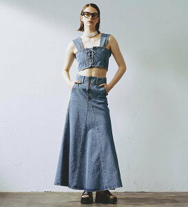 SOMETHING �yGISELe 4�����f�ځzatelier SOMETHING MERMAID DENIM SKIRT/�}�[���C�h�f�j���X�J�[�g �G�h�E�C���I�����C�����[�� �X�J�[�g ���̑��̃X�J�[�g �u���[�y���������z