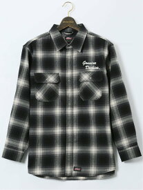 GRAND-BACK 【大きいサイズ】ジュニュイン ディッキーズ/Genuine Dickies 綿混 チェック柄 ワークシャツ 【26SS】 タカキュー トップス シャツ・ブラウス イエロー【送料無料】