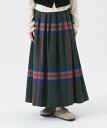 【SALE／70%OFF】BEAMS BOY 【1/15新規値下げ】【ロングヒット】ビッグ タータン スカート 25AW SALE ビームス ウイメン スカート その他のスカート グリーン ネイビー オレンジ【送料無料】