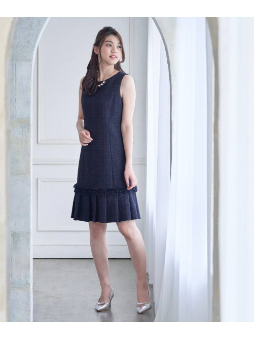 Anayi リボンヤーンツイードaラインワンピース Rakuten Fashion 楽天ファッション 旧楽天ブランドアベニュー Ax70