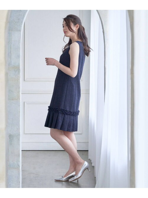 Anayi リボンヤーンツイードaラインワンピース Rakuten Fashion 楽天ファッション 旧楽天ブランドアベニュー Ax70