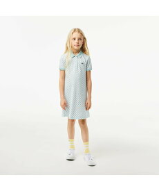 【SALE／50%OFF】LACOSTE GIRLS チェッカープリントポロドレス ラコステ ワンピース・ドレス シャツワンピース グリーン ピンク【送料無料】