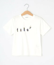 Dessin 【リンクコーデ】ピープル刺繍Tシャツ デッサン トップス カットソー・Tシャツ ホワイト グレー ブラック