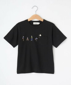 Dessin 【リンクコーデ】ピープル刺繍Tシャツ デッサン トップス カットソー・Tシャツ ホワイト グレー ブラック