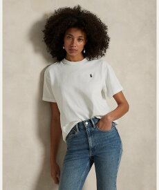 POLO RALPH LAUREN コットン ジャージー クルーネック Tシャツ ラルフローレン トップス カットソー・Tシャツ ホワイト【送料無料】