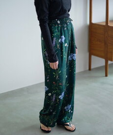 Bshop TICCA ｜ フラワープリント イージーパンツ WOMEN ビショップ パンツ その他のパンツ ネイビー グリーン【送料無料】
