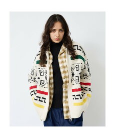 ABAHOUSE LASTWORD 【PENDLETON /ペンドルトン 】WESTERLEY Cardigan/ アバハウス トップス カーディガン ベージュ ブラック ホワイト【送料無料】