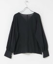 セミシアーウール混2WAYタイブラウス