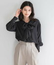 セミシアーウール混2WAYタイブラウス