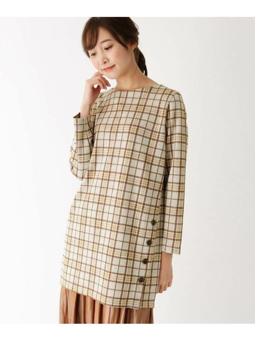 World Online Store フレックスチェックチュニックワンピース Rakuten Fashion 楽天ファッション 旧楽天 ブランドアベニュー Bq8021