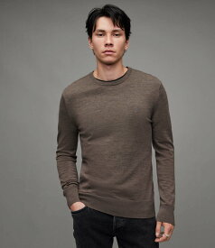 【SALE／30%OFF】ALLSAINTS (M)MODE MERINO CREW オールセインツ トップス カットソー・Tシャツ ブラウン【送料無料】