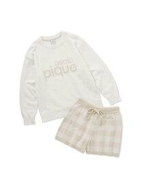 gelato pique 【JUNIOR】ロゴジャガードプルオーバー&ショートパンツセット ジェラートピケ パンツ その他のパンツ ホワイト ピンク ブルー【送料無料】