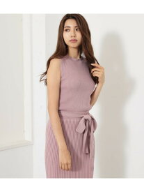 【SALE／50%OFF】rienda H/NリブKnit TOP リエンダ トップス ノースリーブ・タンクトップ ブラック ホワイト ピンク