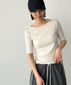 harmonie harmonie -OrganicCotton- 無地5分袖Tシャツ キャナルジーン トップス カットソー・Tシャツ ホワイト グレー ネイビー ブラック【送料無料】