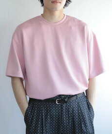 【SALE／9%OFF】SENSE OF PLACE ダンボールポンチTシャツ(5分袖) センス オブ プレイス トップス カットソー・Tシャツ ピンク ホワイト ブラック グレー ブルー