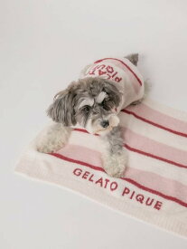 GELATO PIQUE CAT&DOG 【CAT&DOG】【販路限定商品】ストロベリーボーダーブランケット ジェラートピケ ペット用品 その他のペット用品 レッド