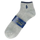 POLO RALPH LAUREN POLO RALPH LAUREN 綿混 消臭加工 ワンポイント リブ柄 ショート丈 メンズ ソックス ナイガイ 靴下・レッグウェア 靴下 グレー ホワイト ブラック ベージュ ネイビー レッド パープル
