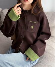 RANAN/solleim別注<U.S.POLO ASSN.> Wフェイスバイカラーカーディガン