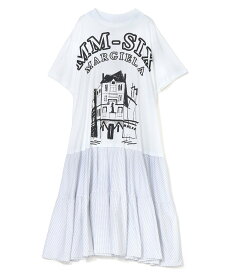 MM6 Maison Margiela クールーネックティアードTシャツマキシワンピ エムエムシックス ワンピース・ドレス ワンピース ホワイト【送料無料】