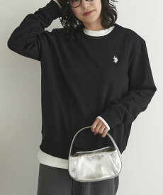 【SALE／47%OFF】U.S. POLO ASSN. U.S. POLO ASSN./ワンポイントロゴ ダブルフェイススウェット 3本針STトレーナー セットアップセブン トップス スウェット・トレーナー ブラック グレー ネイビー ホワイト レッド ピンク グリーン
