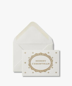 SMYTHSON Christmas Gift Card Merry Christmas 10CE �X�}�C�\�� �C���e���A�E�����G�� �I�u�W�F�E�u���E�A�[�g �z���C�g�y���������z