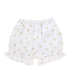 BeBe 【お揃い】花柄裾レースフリルブルマ(80~90cm) ベベ オンライン ストア マタニティウェア・ベビー用品 ベビーボトムス ピンク イエロー【送料無料】