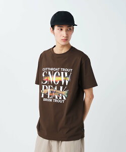 �ySALE�^40%OFF�zSnow Peak Famous Trout Dry T-Shirt �X�m�[�s�[�N �g�b�v�X �J�b�g�\�[�ET�V���c �u���E�� �z���C�g �u���b�N�y���������z
