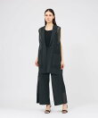 【La maglia estate】 メッシュニットロングジレ