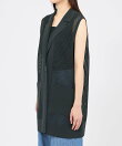 【La maglia estate】 メッシュニットロングジレ