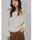 フォックスカシミアオフショルプルオーバー
