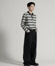 【aimoha neo】Retro Stripe Long Sleeve Polo