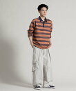 【aimoha neo】Retro Stripe Long Sleeve Polo