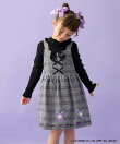 【マイメロディ&クロミ×ANY KIDS】チェック ジャンパースカート