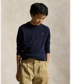 POLO RALPH LAUREN (ボーイズ 8才~20才)コットン クルーネック セーター ラルフローレン トップス ニット ネイビー【送料無料】
