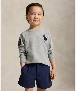 POLO RALPH LAUREN (�{�[�C�Y 2��~7��)Big Pony �R�b�g�� �W���[�W�[ T�V���c �����t���[���� �g�b�v�X �J�b�g�\�[�ET�V���c �O���[�y���������z