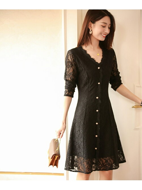 Saison De Papillon 総レースフレアワンピース Rakuten Fashion 楽天ファッション 旧楽天ブランドアベニュー Bj9025