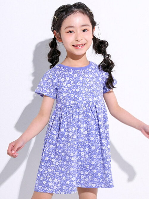 Bebe Online Store フラワー 花柄 プリント 天竺 ワンピース 80 130cm Rakuten Fashion 楽天ファッション 旧楽天ブランドアベニュー Cw5025