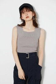 【SALE／50%OFF】rienda 2wayデコルテKnit TOP リエンダ トップス ノースリーブ・タンクトップ ホワイト ピンク ネイビー