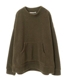 【SALE／60%OFF】MELROSE CLAIRE 【ボアカンガルーポケットプルオーバー】 メルローズクレール トップス カットソー・Tシャツ ベージュ カーキ ブラック【送料無料】