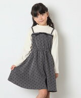 【SALE／40%OFF】a.v.v [120-160]フロッキードットプリントドッキングワンピース アー・ヴェ・ヴェ ワン…