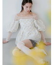 【LILY BROWN Lingerie】シアーファンデノンワイヤー/オフショルダートップス