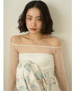 【LILY BROWN Lingerie】シアーファンデノンワイヤー/オフショルダートップス