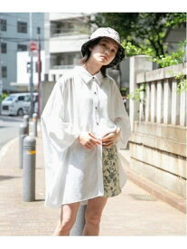 【SALE／10%OFF】JEANASiS TツイルREGBIGSHSS ジーナシス シャツ/ブラウス 七分袖シャツ ホワイト ピンク ブラック ブルー イエロー【送料無料】